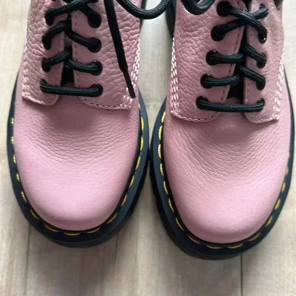NEW Dr. Martens 8053 Quad Leather Platform Pink/Peach Women’s Sz 5 Men’s 4